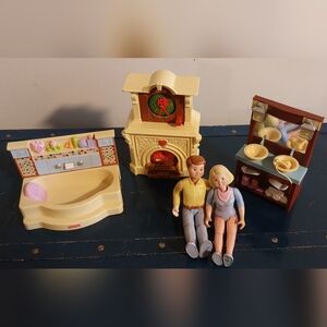 1990s Loving dollhouse furniture.